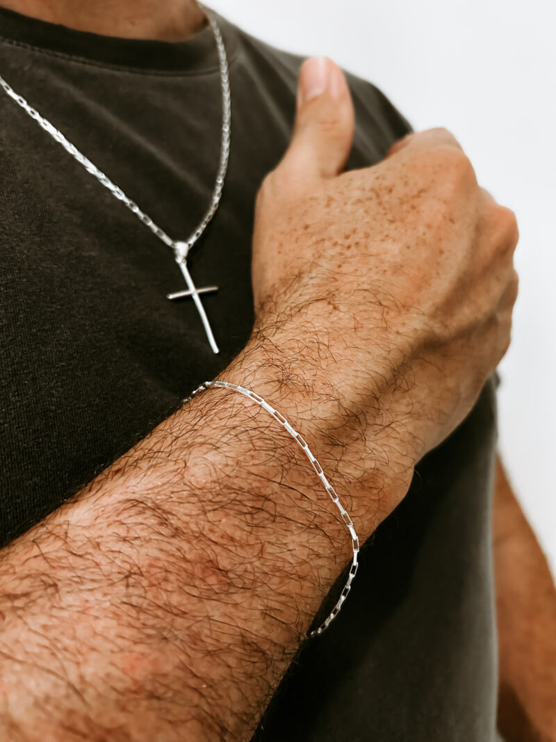 Pulseira Cartier Quadrada Em Prata 925