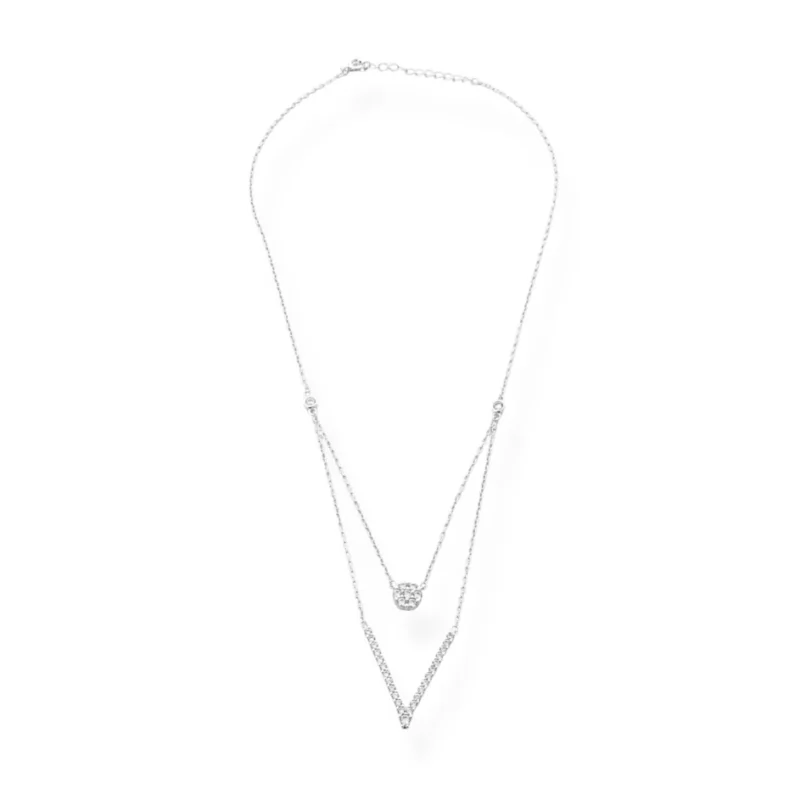 Gargantilha 2 em 1 com Pingente Cravejado de Zircônia - Prata 925 - Image 3