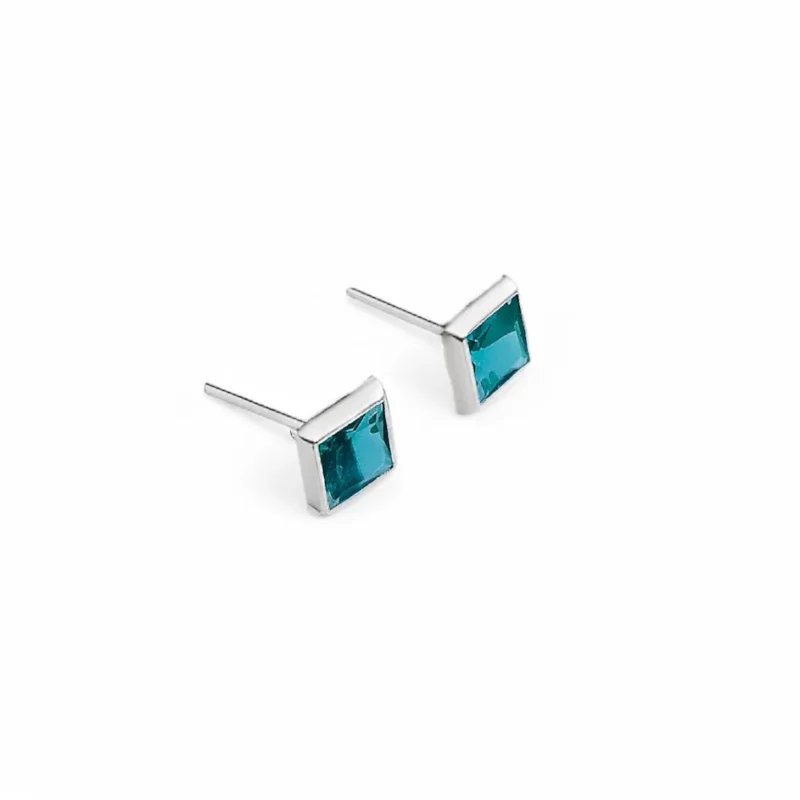 Conjunto em Prata 925 Quadrado com Zircônia Tiffany - 40cm - Imagem 3
