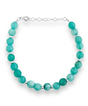 Pulseira com Pedra Jade Amazônita- 16cm