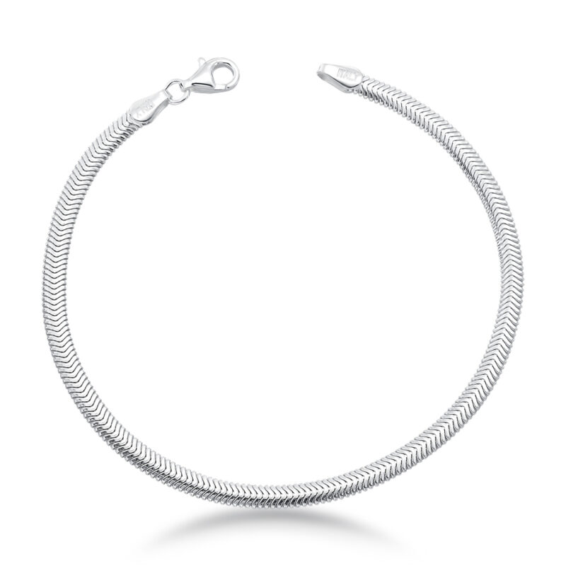 Pulseira Lacraia Fina em Prata 925