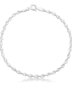 Pulseira Laminada Torcida em Prata 925