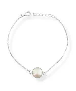 Pulseira Pérola Natural em Prata 925.