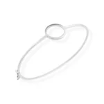 Bracelete com Círculo Vazado no Meio em Prata 925