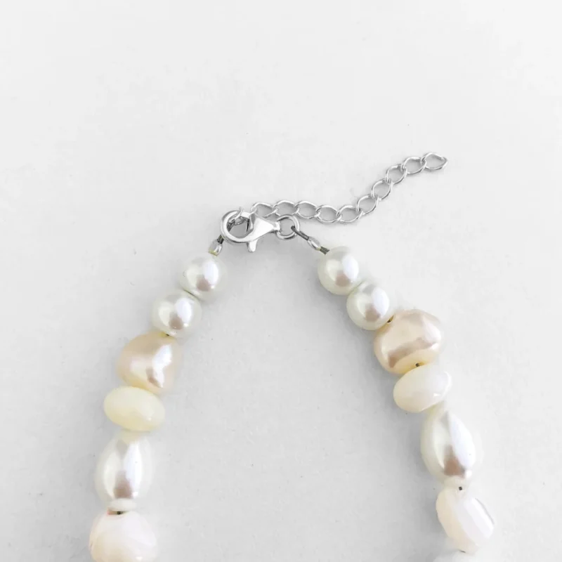 Pulseira Pérola Natural de Água Doce  - 16cm - Imagem 2