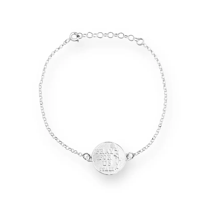 Pulseira Medalha São Miguel Arcanjo em Prata 925 - Imagem 2