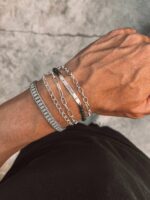 Pulseira de Lava Vulcânica e Placa Escrito DREAM ( SONHAR ) em Prata 925