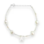 Pulseira de Pérola Batata com Estrela em Madrepérola- 16cm
