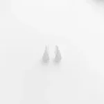 Brinco Argola de Clique em Gota Pequeno Cravejado em Prata 925