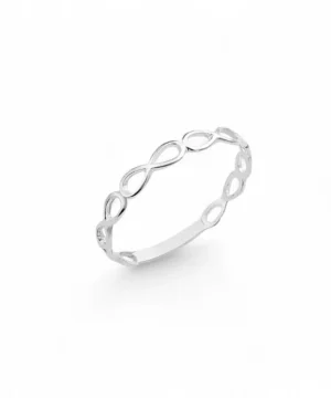 ANEL SÍMBOLO DO INFINITO EM PRATA 925