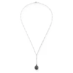 GARGANTILHA COM BOLINHAS E PINGENTE DE OLHO GREGO EM PRATA 925