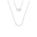 Corrente Veneziana com Bolinhas em Prata 925- 45cm
