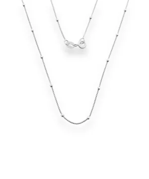 Corrente Veneziana com Bolinhas em Prata 925- 45cm