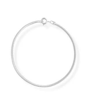 Pulseira Rabo De Rato em Prata 925-18CM