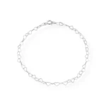 Pulseira Elos de Coração em Prata 925