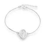 Pulseira com Medalha do Arcanjo Rafael em Prata 925