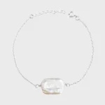 Pulseira com Pérola Biwa em Prata 925 - 16cm