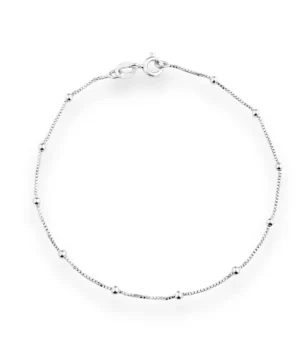 Pulseira Veneziana com Bolinhas em Prata 925