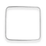 Bracelete Quadrado Liso em Prata 925