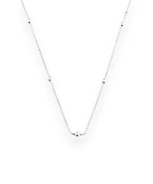 Corrente Veneziana com Bolinhas em Prata 925- 50cm